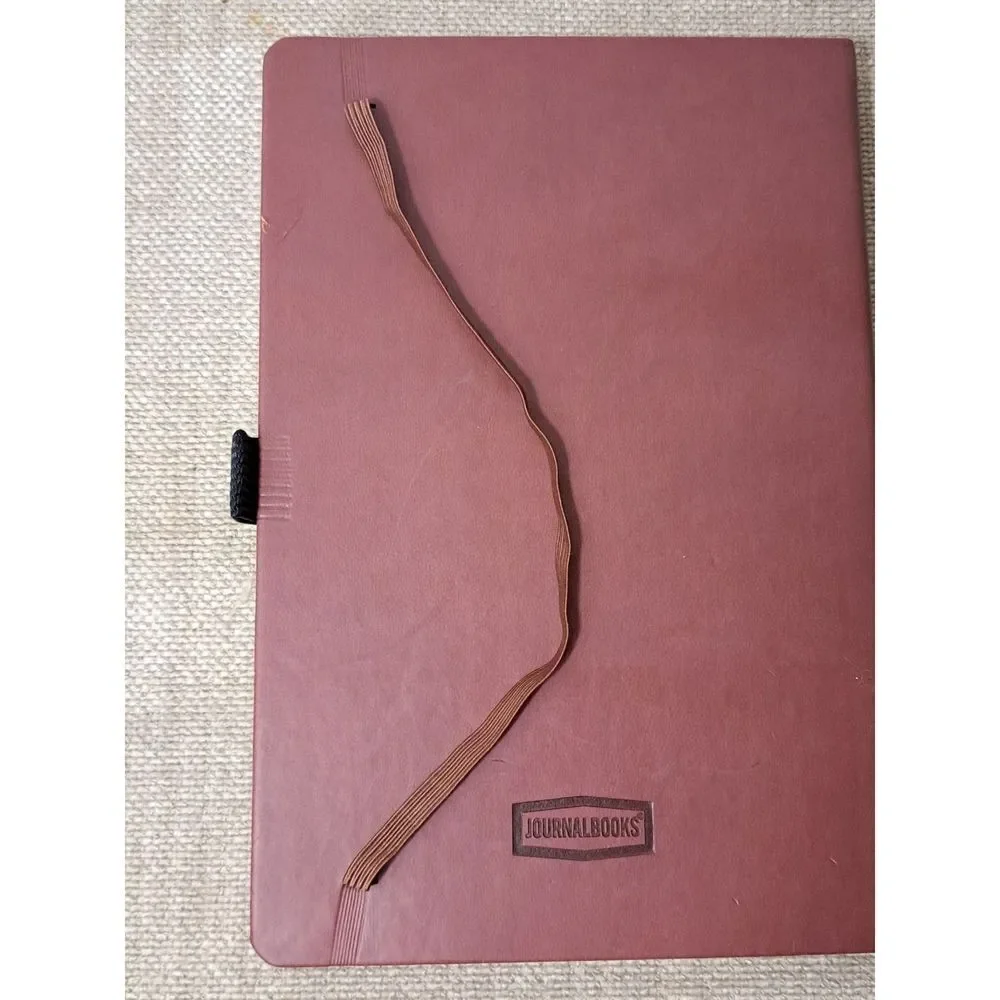 Hardcover Notebook Journal  Vegan Leather Cover‎  Brown Lined Pages Lot of 2
